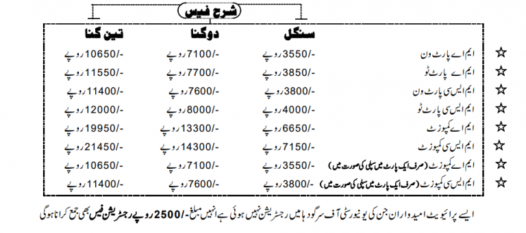 punjab university challan form for ma private