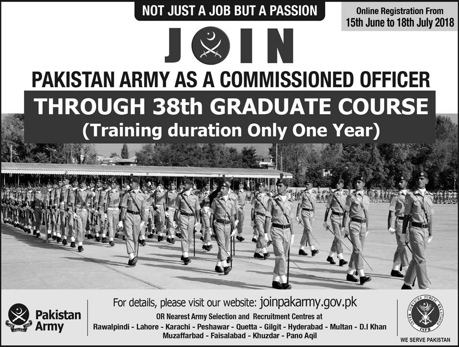 Join Pak Army 2018 Online Registration for Pakistan Army Jobs